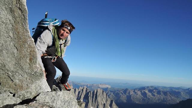 Ueli Steck dans le massif du Mont-Blanc le 6 août dernier. [Facebook - Ueli Steck]