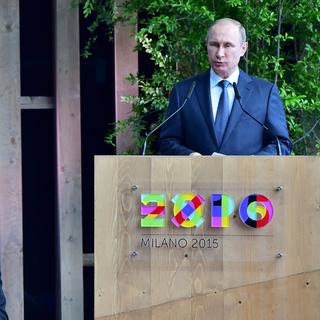 Vladimir Poutine à l'Exposition universelle de Milan. [AFP - Giuseppe Cacace]