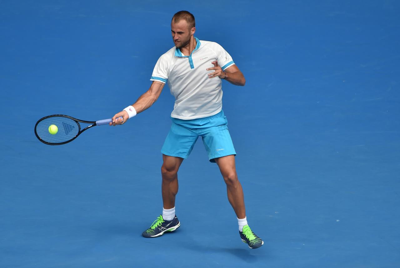 Marius Copil a été redoutable au service. [AFP - PAUL CROCK]