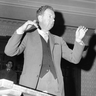 Le compositeur Benjamin Britten à Londres en novembre 1963. [Keystone - Laurence Harris]