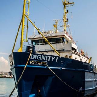 Le "Dignity I" de MSF, photographié ici à Barcelone. [MSF - Juan Carlos Tomasi]