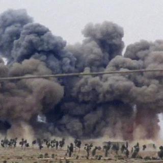 Des bombardements russes dans la province d'Idleb, dans le nord-ouest de la Syrie. [Hadi Al-Abdallah via AP]