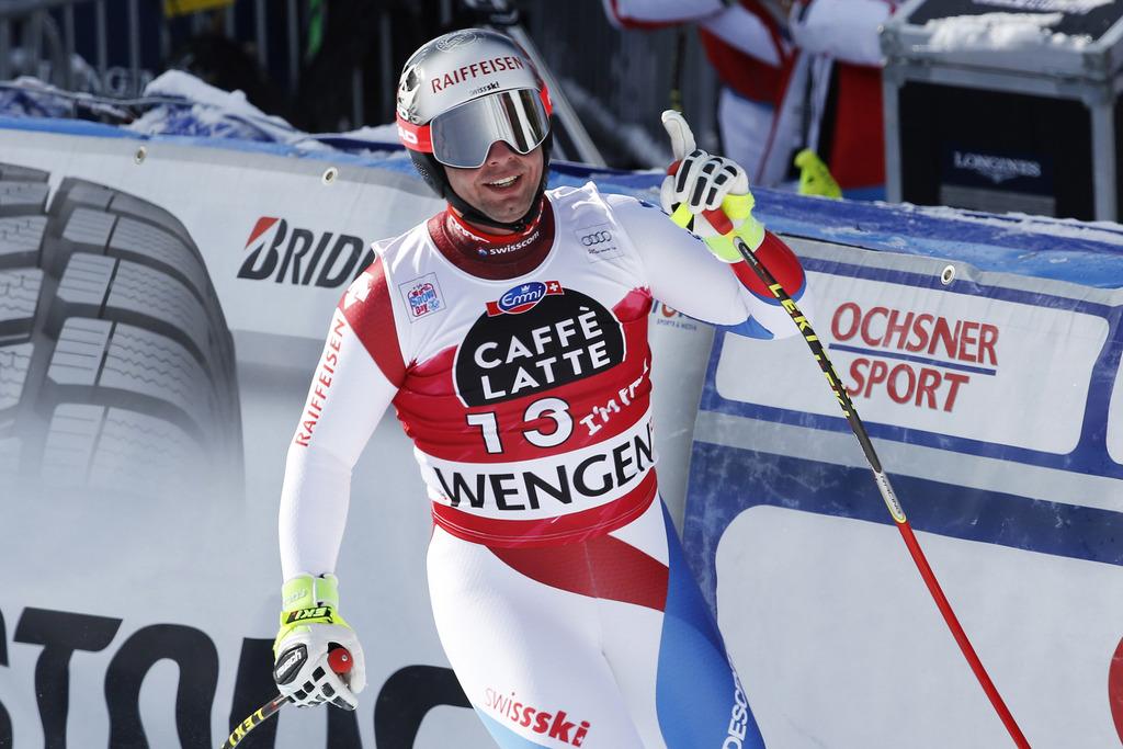 Beat Feuz n'est pas passé loin d'un 2e succès sur le Lauberhorn. [KEYSTONE - Auletta]