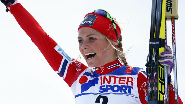 Johaug un sourire à la mesure de ses 3 titres mondiaux en Suède. [Matthias Schrader]