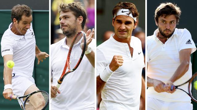 Gasquet-Wawrinka et Federer-Simon à l'affiche des quarts du mercredi 8 juillet 2015 à Wimbledon
