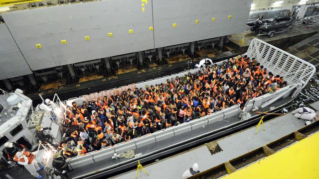 Près de 1000 migrants ont été sauvés entre lundi et mardi (image prétexte). [Reuters - Giorgio Perottino]