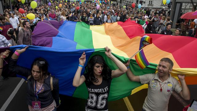 La manifestation s'est déroulée dans une ambiance bon enfant. [Reuters - Marko Djurica]