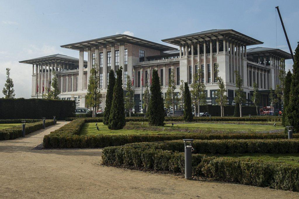 Le palais présidentiel d'Erdogan à Ankara. [KEYSTONE - EPA/OZGE ELIF KIZIL/ANADOLU AGENCY]