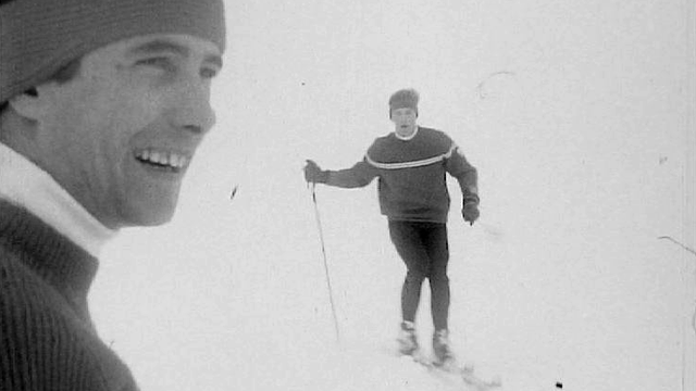 Willy Favre ( à gauche) et Jean-Daniel Dätwyler, skieurs suisses. [RTS]