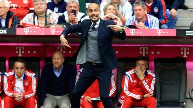 Guardiola ajoute un second titre de champion d'Allemagne à son palmarès. [Christian Kolb]