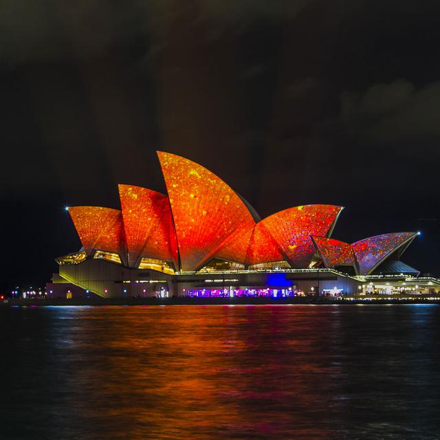 L'opéra de Sydney illuminé pour le festival Vivid, le 29 mai 2014. [Citizenside / AFP - Teresa Parker]