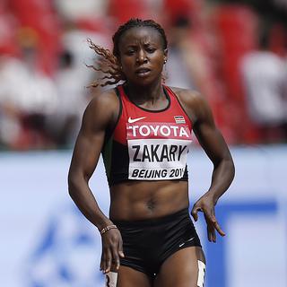 Lundi, lors des séries du 400 m, Zakary s'est hissée en demies en 50"71, nouveau record national. [Olivier Morin]