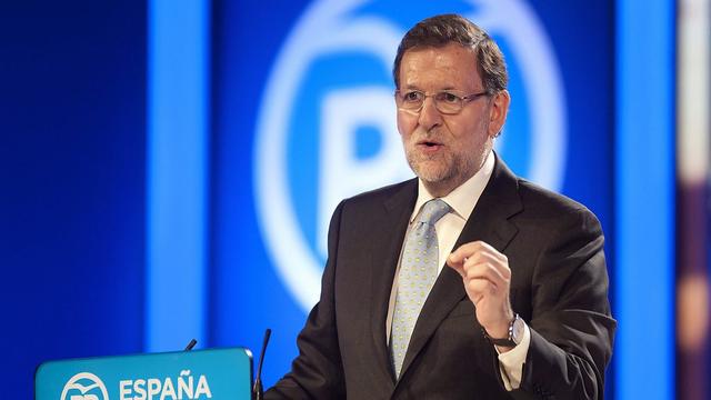 La droite au pouvoir de Mariano Rajoy est en tête dans les sondages. [EPA/Keystone - Pedro Puente Hoyos]