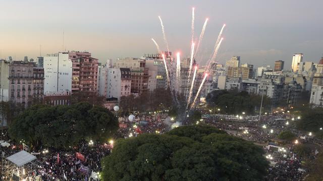 La mobilisation a eu lieu devant le Parlement à Buenos Aires. [AFP - Juan Mabromata]