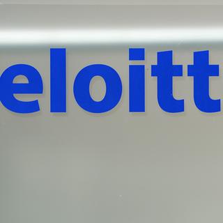 Le logo du cabinet d'audit Deloitte, auteur de l'étude, à Zurich.