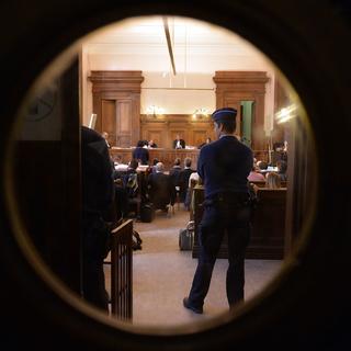 Lors de la première session du procès contre la scientologie à la cour de Bruxelles, le 26 octobre 2015. [Eric Lalmand]