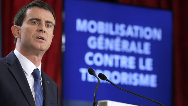 Manuel Valls a présenté les mesures pour lutter contre le terrorisme. [AFP/Pool - Philippe Wojazer]