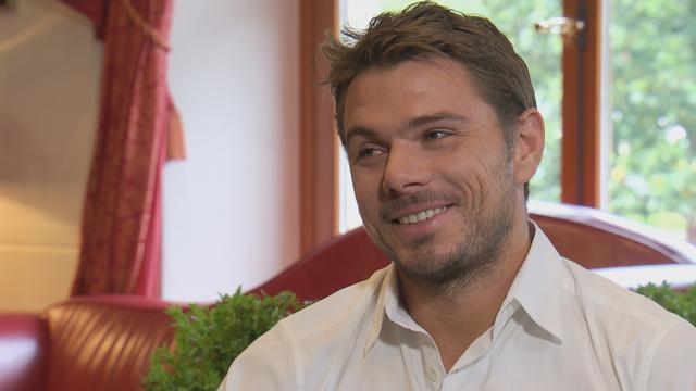 Stan Wawrinka, au cours de l'entretien qu'il a accordé à la RTS, ce mardi 19 mai 2015.