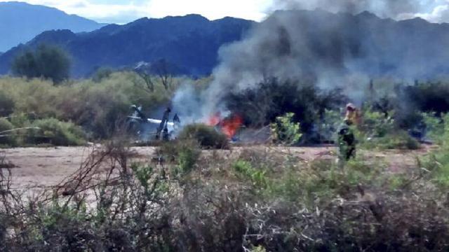 L'accident entre deux hélicoptères dans la Quebrada del Yeso a provoqué la mort de dix personnes. [NA]