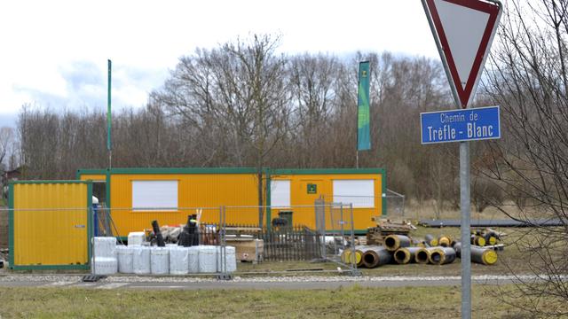 Le site du Trèfle-Blanc à Lancy où sera construit la nouvelle patinoire de Genève. [key - Martial Trezzini]