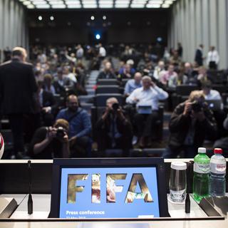 La conférence de presse de la FIFA.