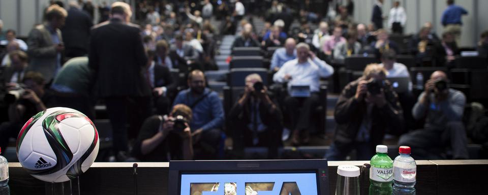 La conférence de presse de la FIFA.