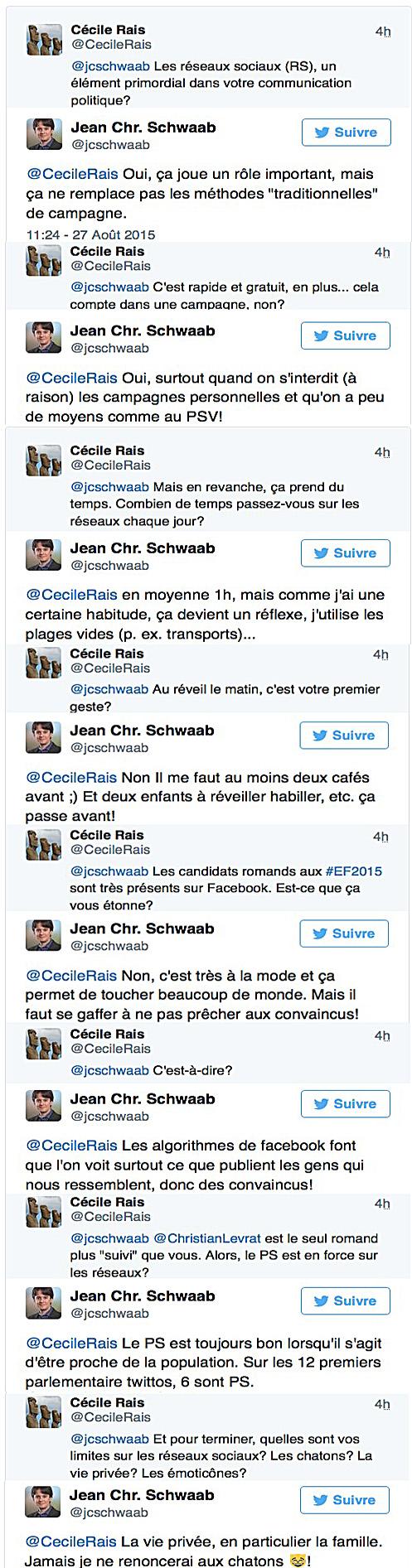 Interview de Jean-Christophe Schwaab réalisée sur Twitter.