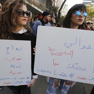 Des manifestantes libanaises. [AFP - Str]