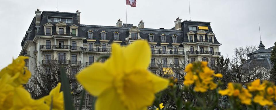 Le Beau-Rivage Palace de Lausanne a accueilli d'importantes conférences internationales. [AP/Keystone - Brendan Smialowski]