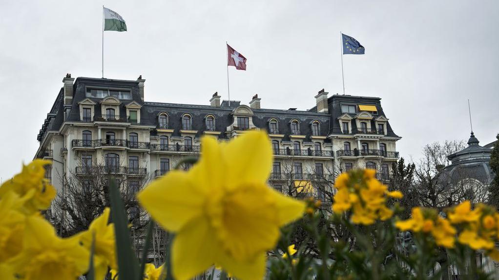 Le Beau-Rivage Palace de Lausanne a accueilli d'importantes conférences internationales. [AP/Keystone - Brendan Smialowski]