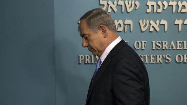 Benjamin Netanyahu s'est retrouvé accusé par l'opposition israélienne et le président palestinien Mahmoud Abbas de déformer l'histoire. [ATEF SAFADI]
