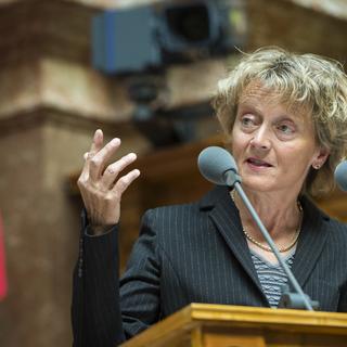 La conseillère fédérale Eveline Widmer-Schlumpf photographiée au Conseil national le 16 septembre.