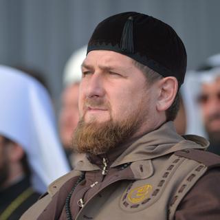 Le président de la république russe de Tchétchénie Ramzan Kadyrov lors de la cérémonie d'ouverture de la nouvelle mosquée de Moscou.