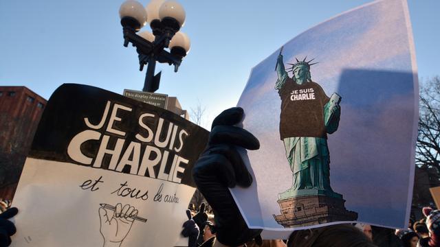 A Washington, les manifestants ont adopté le slogan planétaire "Je Suis Charlie".