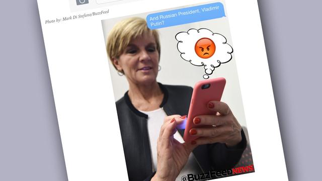 La ministre australienne Julie Bishop répond aux questions de Buzzfeed avec des emojis.