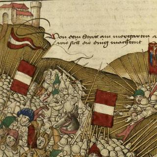 La bataille de Morgarten par le Lucernois Schilling. [DP]