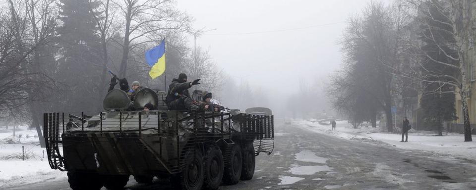 Les combats persistent dans la ville stratégique ukrainienne Debaltsevo. [Keystone - Anastasia Vlasova - EPA]