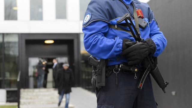 Policier vaudois devant le tribunal cantonal. [Laurent Gillieron]