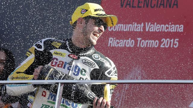 Thomas Lüthi décroche le 29e podium de sa carrière en Moto2. [Manuel Bruque]