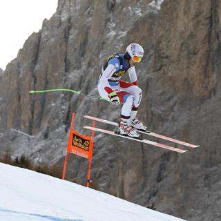 Carlo Janka en entraînement à Val Gardena le 17 décembre. [Keystone - Marco Trovat - AP Photo]