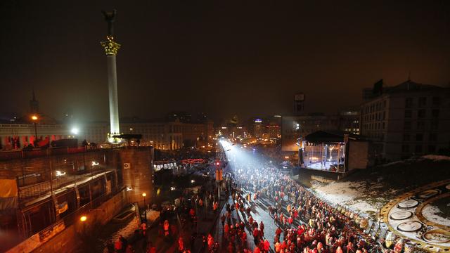 Rassemblement des "Anti-Maïdan" à Kiev. [AP Photo/Keystone - Sergeï Chuzavkov]