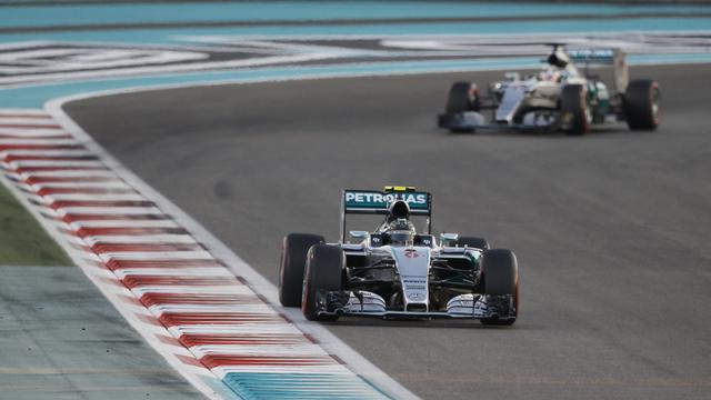 Nico Rosberg a fêté son sixième succès de la saison à Abu Dhabi. [Keystone - Frank Augstein]