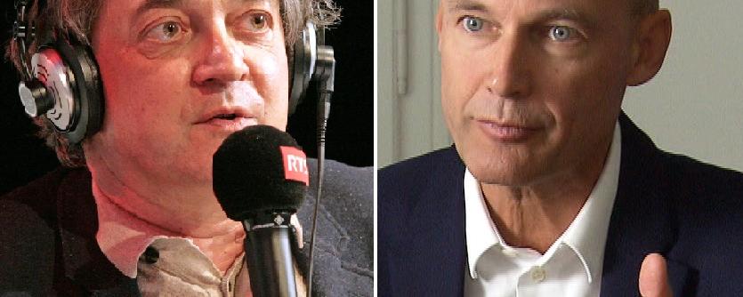 L'avocat Philippe Kenel face à l'aéronaute Bertrand Piccard. [RTS]