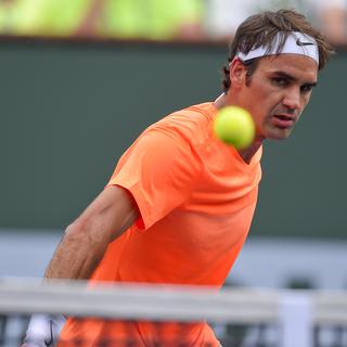Federer a connu un beau regain d'énergie au 2e set. [Mark J. Terrill]