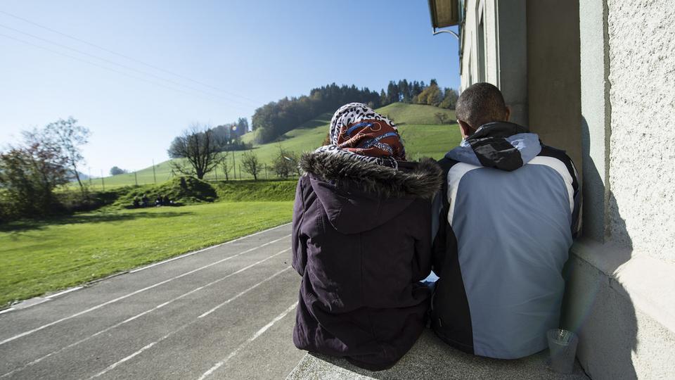 Requérants d'asile dans l'Emmental. [Keystone - Peter Schneider]