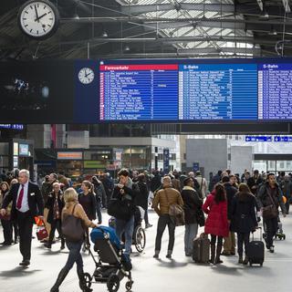 En gare de Zurich, le 20 octobre 2015. [Keystone - Dominic Steinmann]