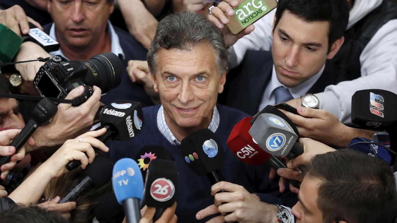 Le candidat de droite et maire de Buenos Aires Mauricio Macri. [Agustin Marcarian]