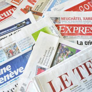 La presse suisse fait part vendredi de son inquiétude suite à l'annonce de la BNS. [Dominic Favre]