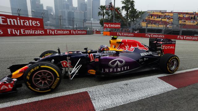 Le Russe Kvyat s'est invité à un endroit du classement où l'on retrouve habituellement les Mercedes. [Han Guan]