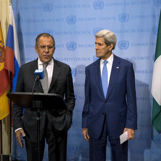 Sergueï Lavrov et John Kerry annoncent ensemble la prochaine tenue d'une réunion au niveau militaire afin d'éviter tout incident entre leurs aviations au-dessus de la Syrie. [Craig Ruttle]